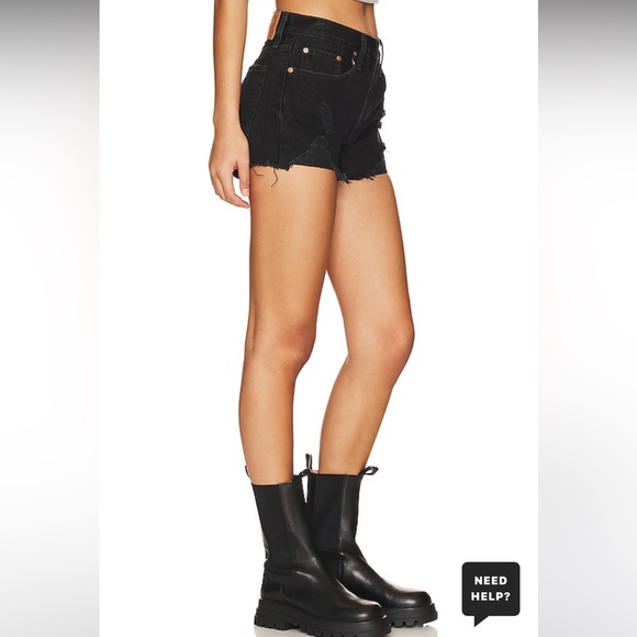 NWOT black levi shorts - Picture 2 of 7